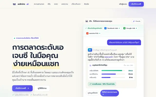 หน้าตาของ Admiro.AI