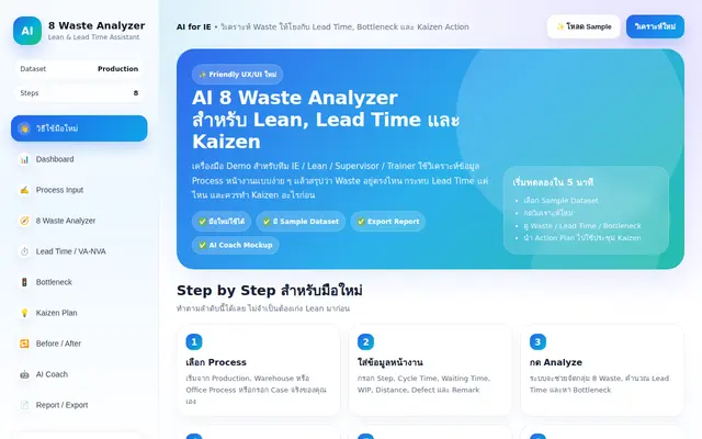 หน้าตาของ AI 8 Waste Analyzer