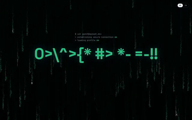หน้าตาของ Apiwat Kamsiri WebSite บนจอคอม
