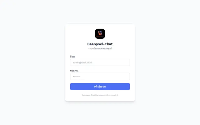 หน้าตาของ Unified Chat Management System