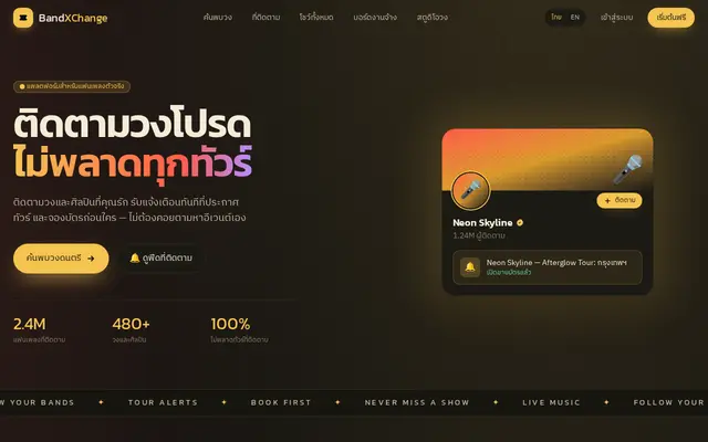 หน้าตาของ BandXChange