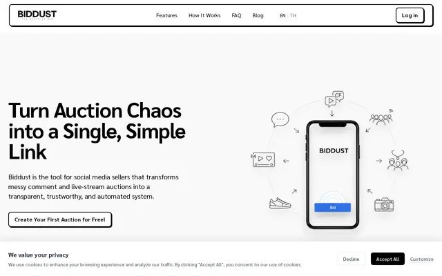 หน้าตาของ Biddust