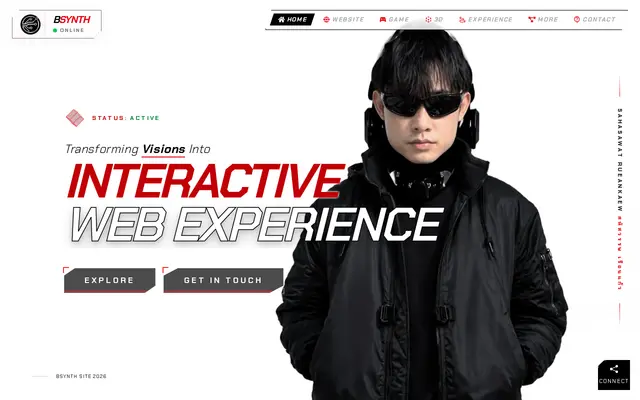 หน้าตาของ Boss B Synth Portfolio