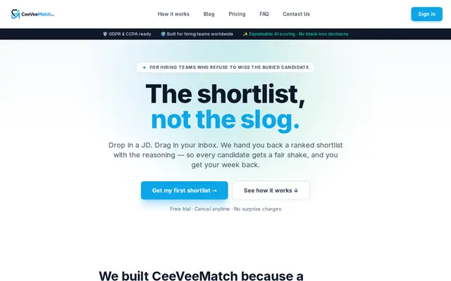 หน้าตาของ CV Matching