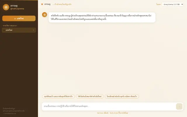 หน้าตาของ ธรรมดู บนจอคอม