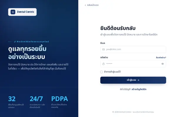 หน้าตาของ Dental Centric