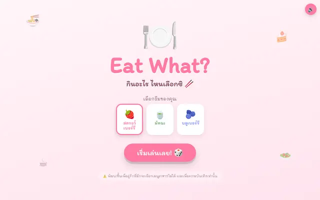 หน้าตาของ Eat What Game