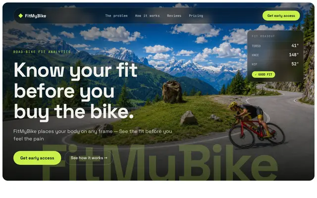 หน้าตาของ Fit My Bike
