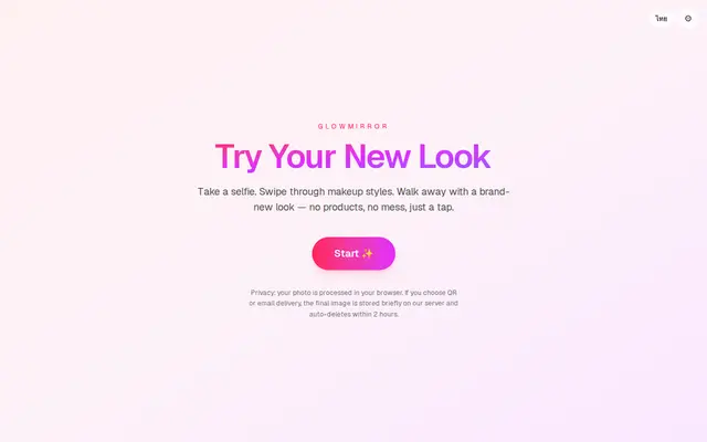 หน้าตาของ GlowMirror