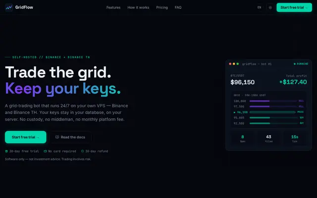 หน้าตาของ GridFlowBot