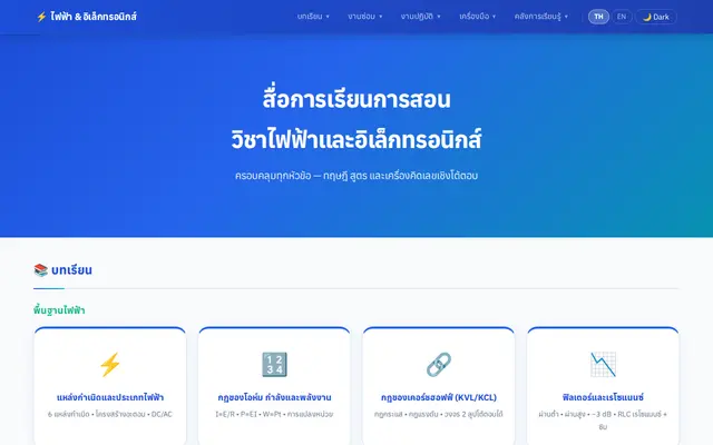 หน้าตาของ สื่อการเรียนไฟฟ้าและ Electronics