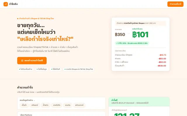 หน้าตาของ กำไรจริง