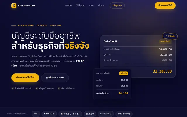 หน้าตาของ Kier Account