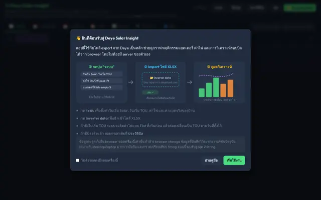 หน้าตาของ Deye Solar Insight