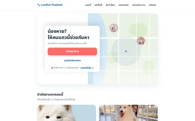 หน้าตาของ Lost Pet Thailand