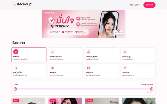 หน้าตาของ SisMakeup บนจอคอม