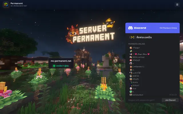 หน้าตาของ Minecraft Server