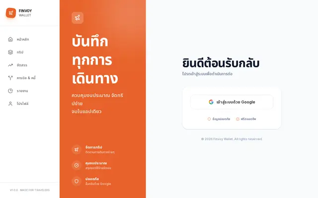 หน้าตาของ Finvoy Wallet