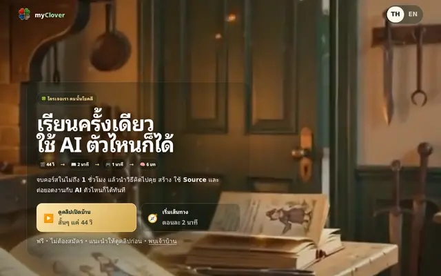 หน้าตาของ MyClover บนจอคอม
