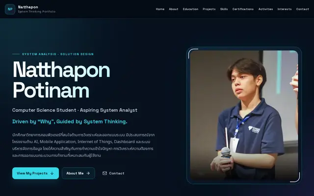 หน้าตาของ Natthapon Potinam Portfolio