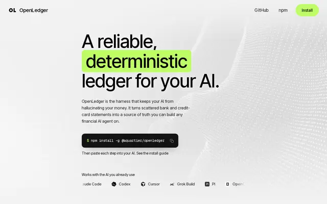 หน้าตาของ OpenLedger