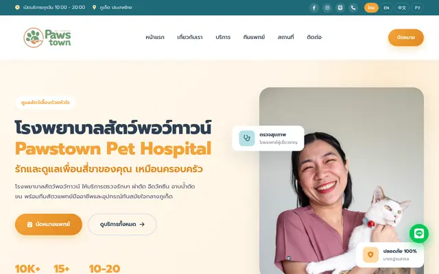 หน้าตาของ Pawstown Pet Hospital