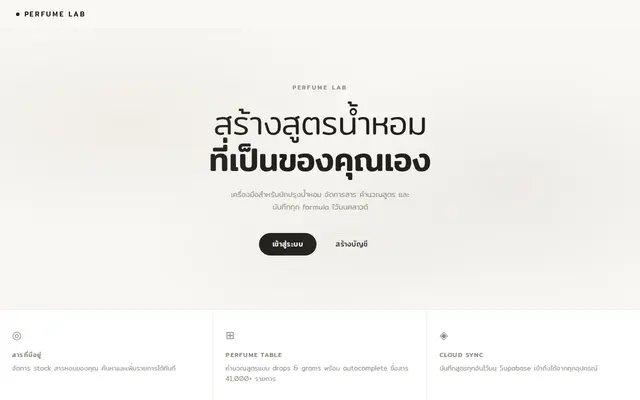 หน้าตาของ Perfume Lab