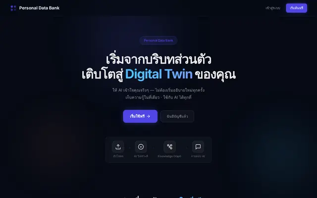 หน้าตาของ Personal Data Bank