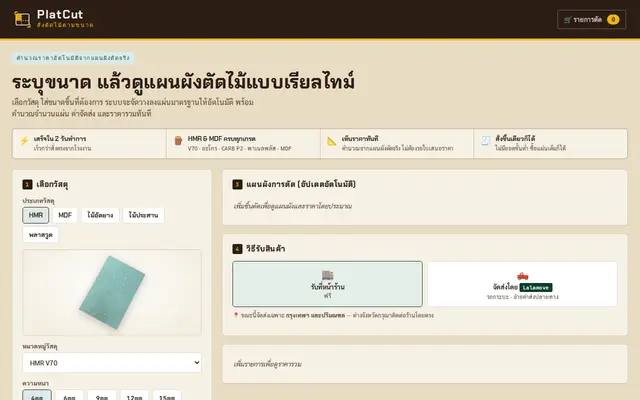 หน้าตาของ Plat Cut