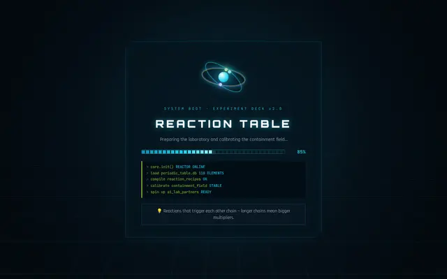 หน้าตาของ Reactiontable