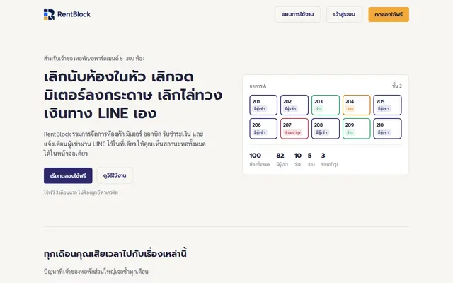 หน้าตาของ เครื่องมือเจ้าของห้องเช่า