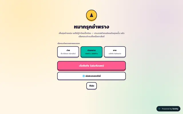 หน้าตาของ หมากรุกโกหก