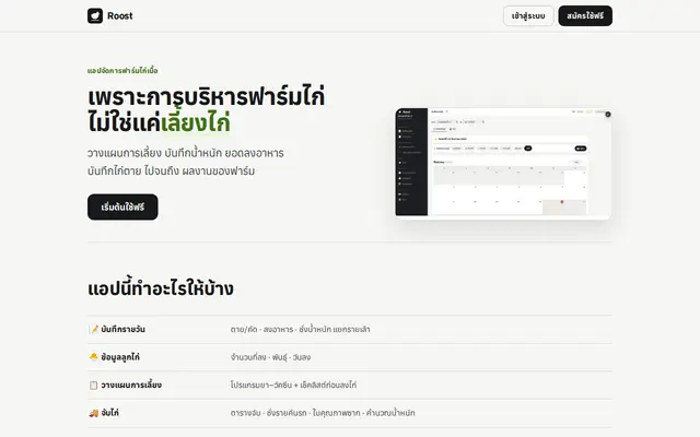 หน้าตาของ RoostFarm