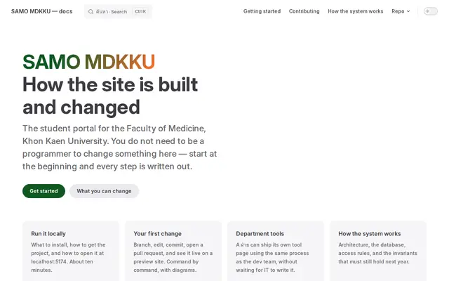 หน้าตาของ MDKKU SAMO