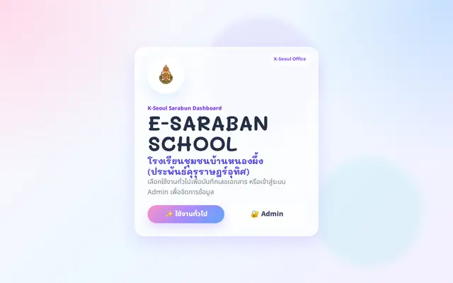 หน้าตาของ E-SARABAN SCHOOL