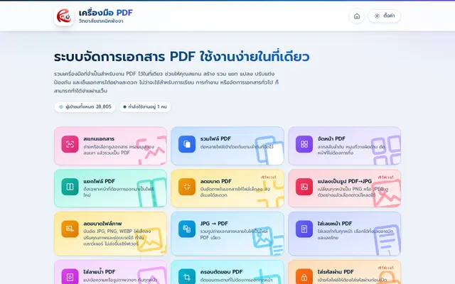 หน้าตาของ เครื่องมือ PDF วิทยาลัยเทคนิคพังงา