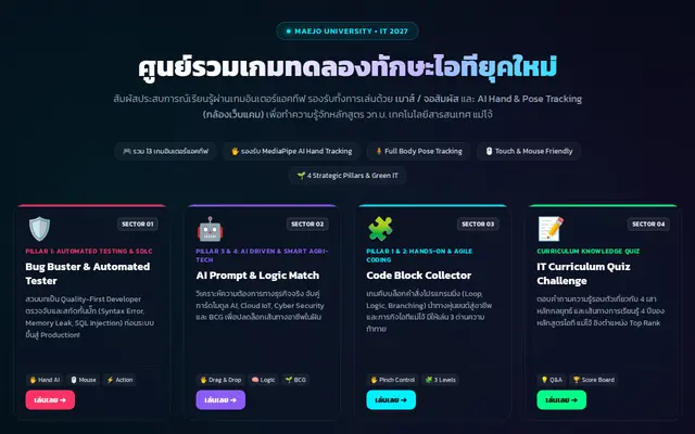 หน้าตาของ Science Day · Interactive Game Hub