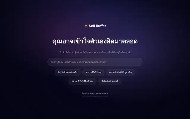 หน้าตาของ Self Buffet