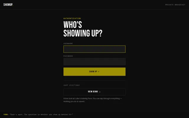 หน้าตาของ ShowUp