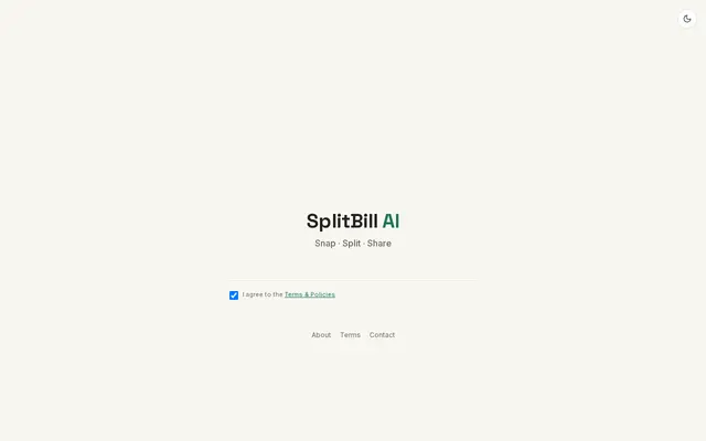 หน้าตาของ Splitbill AI