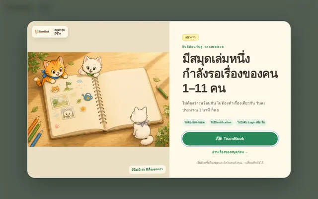 หน้าตาของ TeamBook