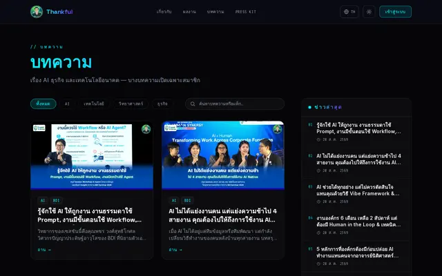 หน้าตาของ Thankful Branding