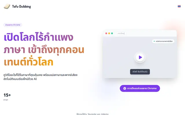 หน้าตาของ เต้าหู้แปลภาษา