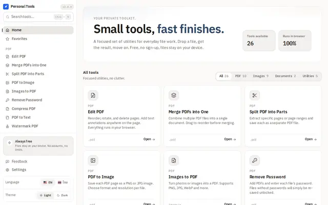 หน้าตาของ Dotpop Tools