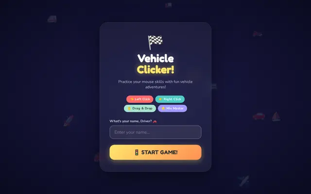 หน้าตาของ Vehicle Clicker