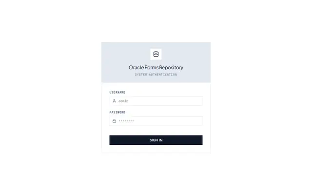 หน้าตาของ Oracle Forms Repo (WebSaveFile)